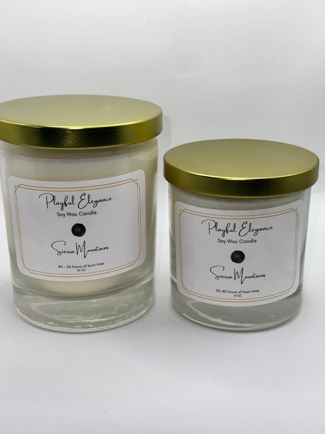 Playful Elegance Soy Candle 10 oz